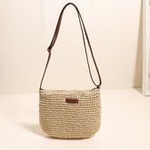 Sac à bandoulière en paille Sac à bandoulière simple Sac à bandoulière en paille Sac de plage de vacances All Match